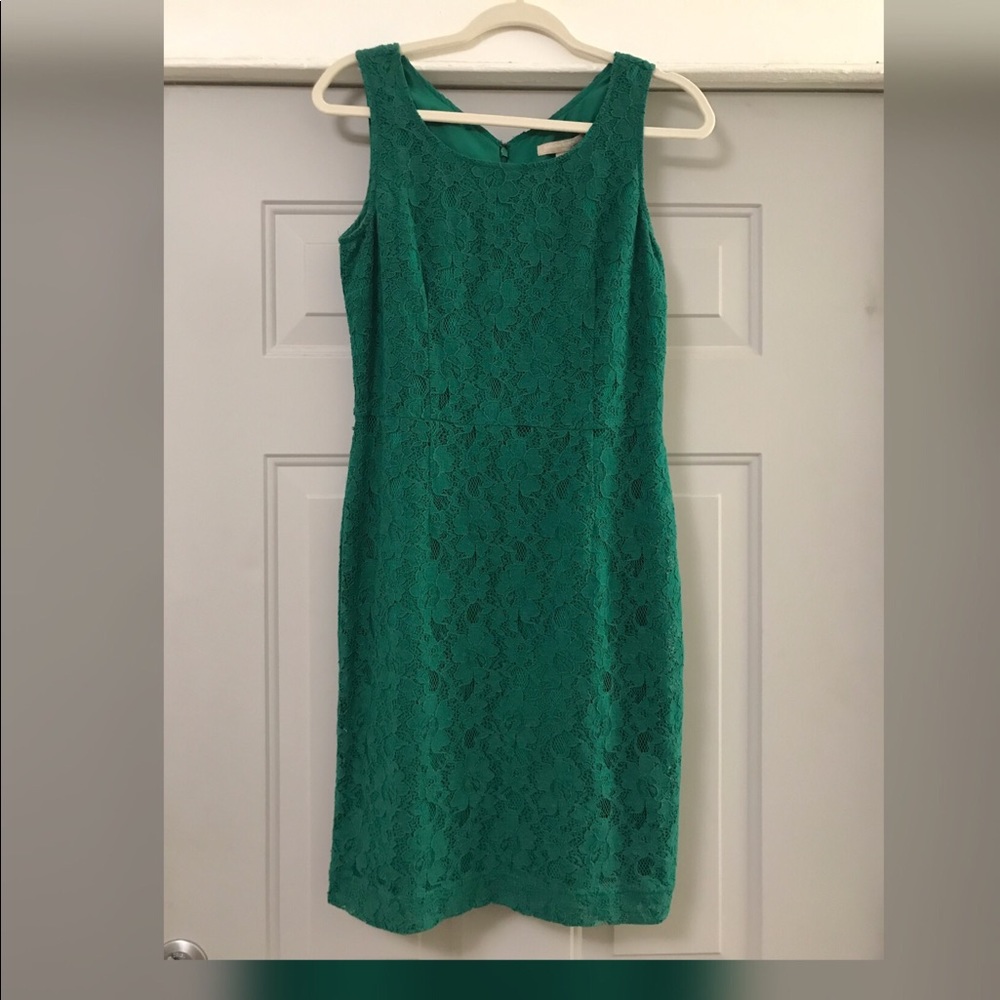 Banana republic green lace dress
